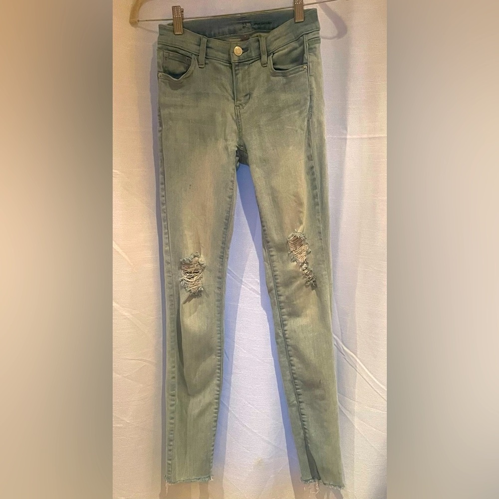 Light Blue Ripped Skinny Jeans